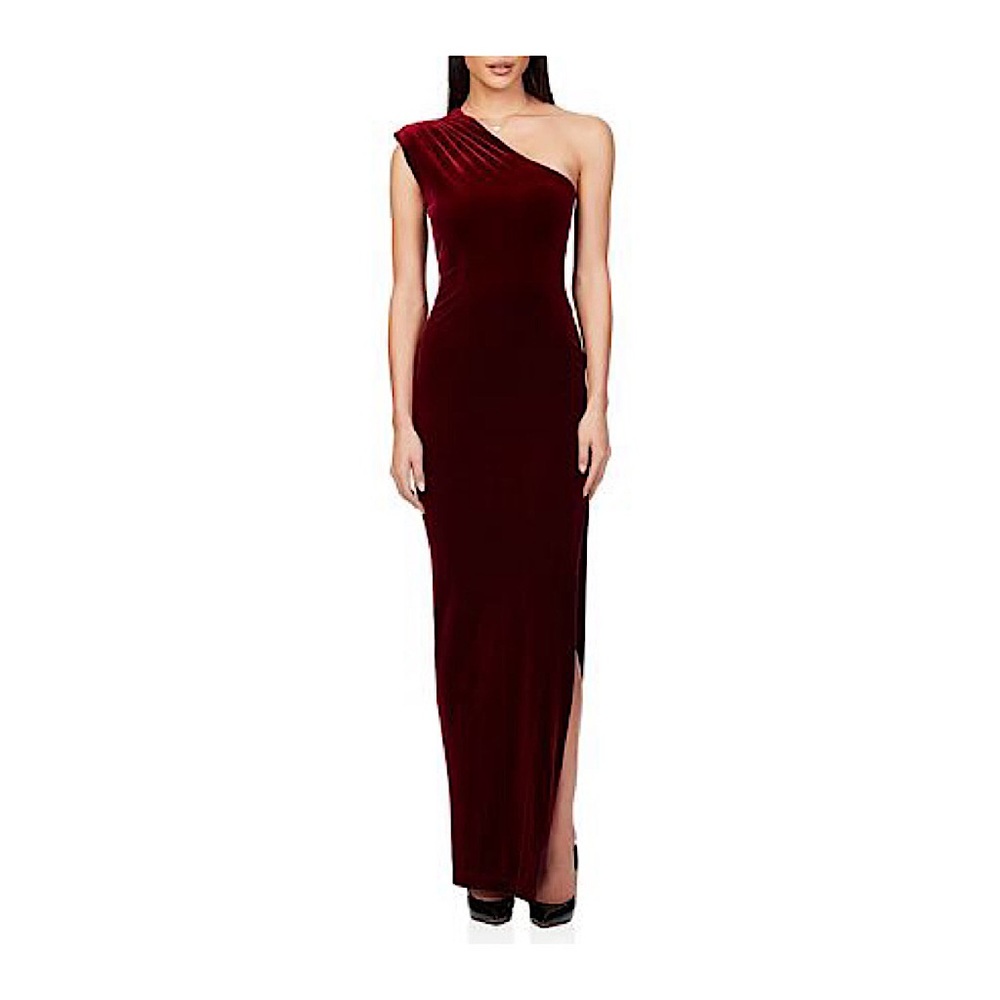 Nookie SMALL Burgundy & Wine Color/ Nookie Rumi One Shoulder Gown